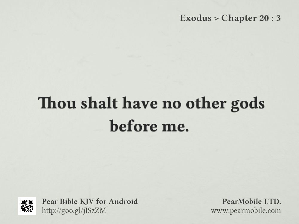 Exodus, Chapter 20:3
